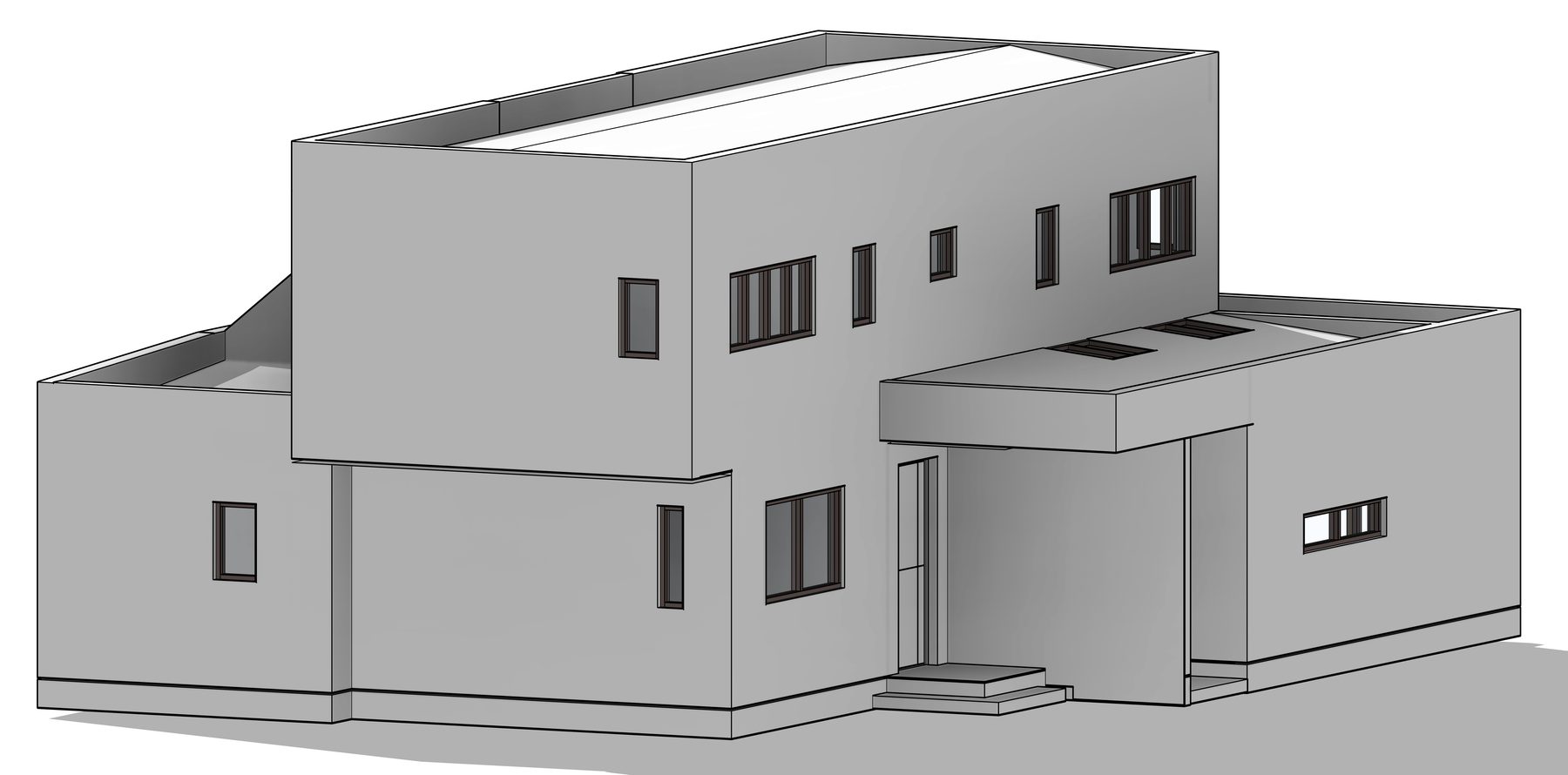 Casa Duna, axonometría