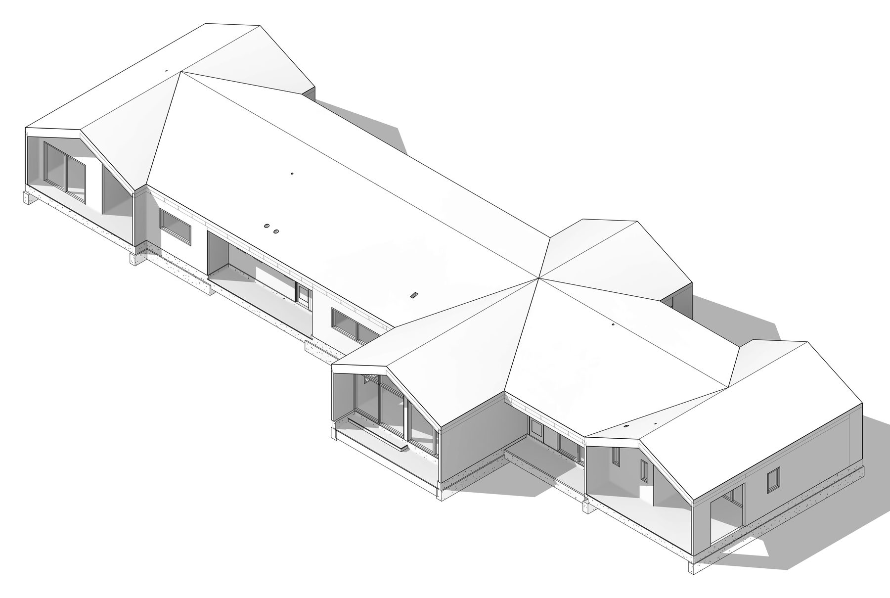 Casa Hacienda, axonometría