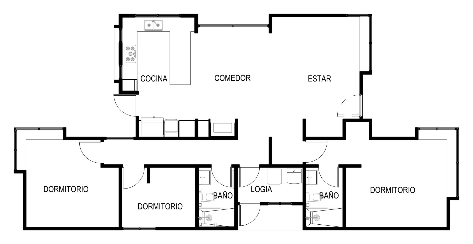 Casa Origen, planta de arquitectura