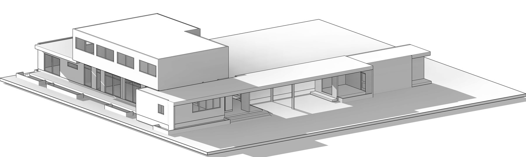 Casa Umbral, axonometría